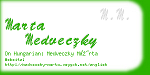 marta medveczky business card